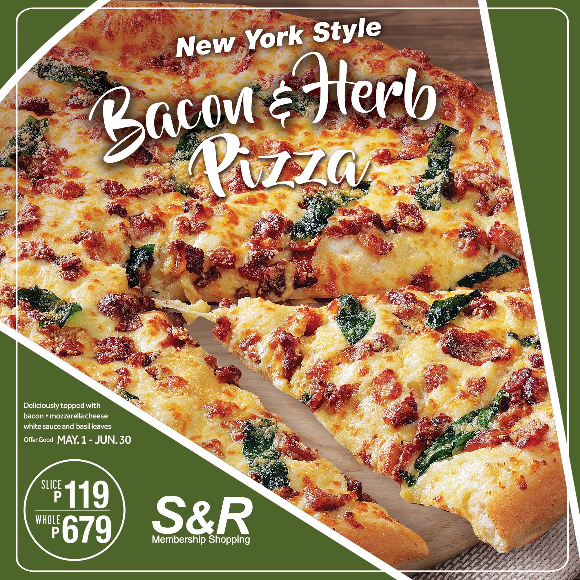 S R Membership Shopping Bacon Is Love So We Made Sure It S On Your Pizza Too Bacon And Herb Pizza Is A Slice Of Love And Everything In Between Snrpizza S R Membership Shopping Bacon Is Love So We Made Sure It S On Your Pizza Too Bacon And Herb Pizza Is A Slice Of Love And Everything In Between Snrpizza