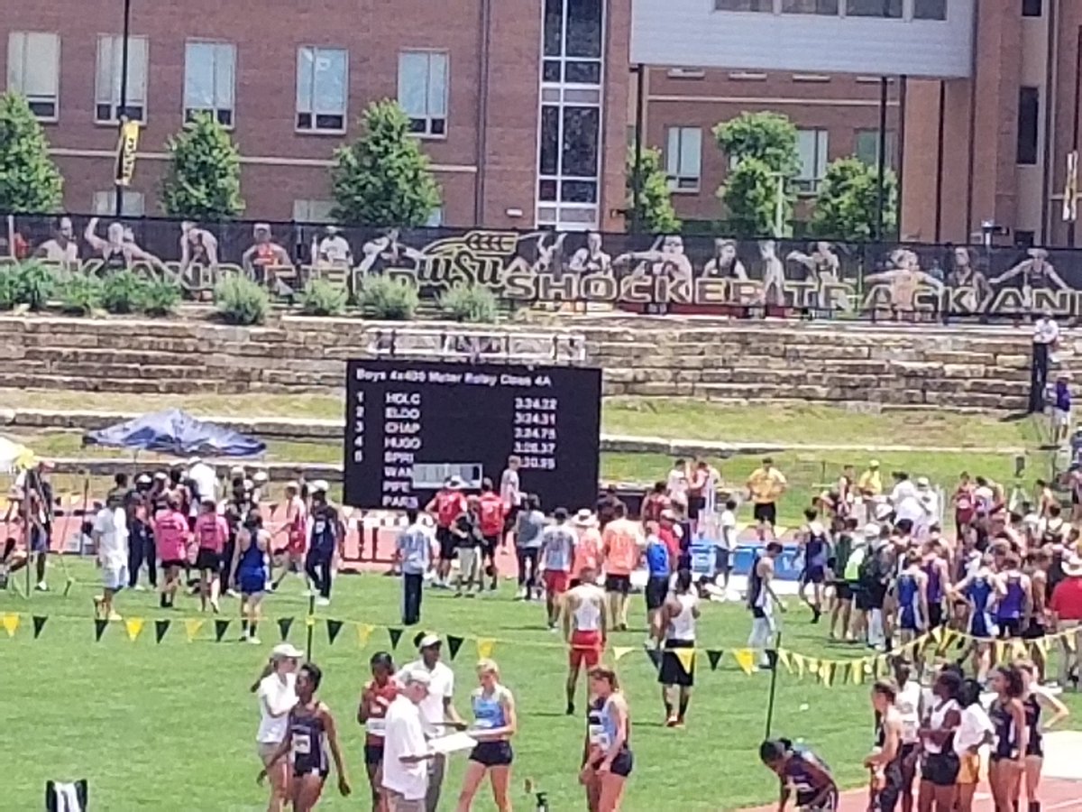 CEOLoughlin's tweet photo. A bit of Day #1KSHSAA State Track & Field Meet. #WeR210 #hugotoneagles https://t.co/aoJBrU8o6n