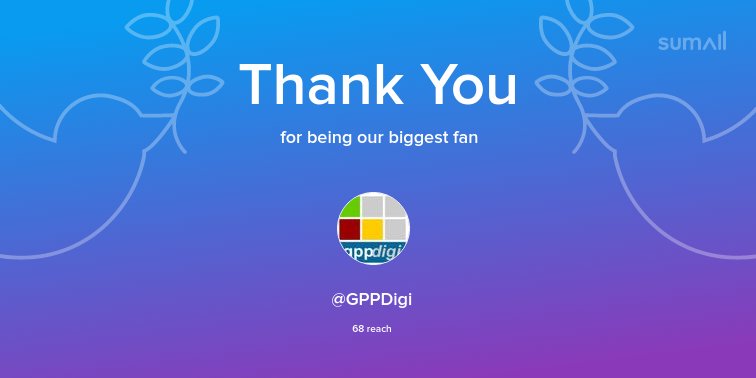 Our biggest fans this week: @GPPDigi. Thank you! via sumall.com/thankyou?utm_s…