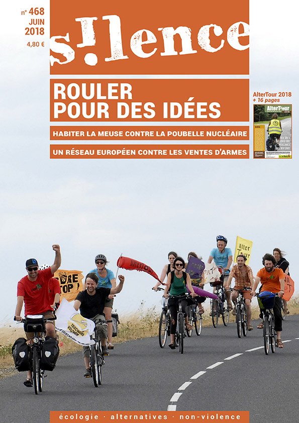 altertour's tweet photo. L'AlterTour fait la couv' de la Revue Silence ! Retrouvez l'excellent dossier sur les tours militants à vélo et le recueil des Alternatives de l'AlterTour : https://t.co/1WvAF6CvGs #AlterTour2018 #ViensFaireLAlterTour https://t.co/K6OpVBv51N