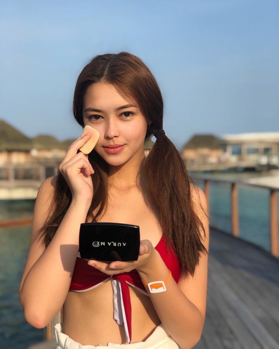 ตลับเดียวเอาอยู่ กันน้ำกันแดดดีเว่อร์ ❤️ #aurame