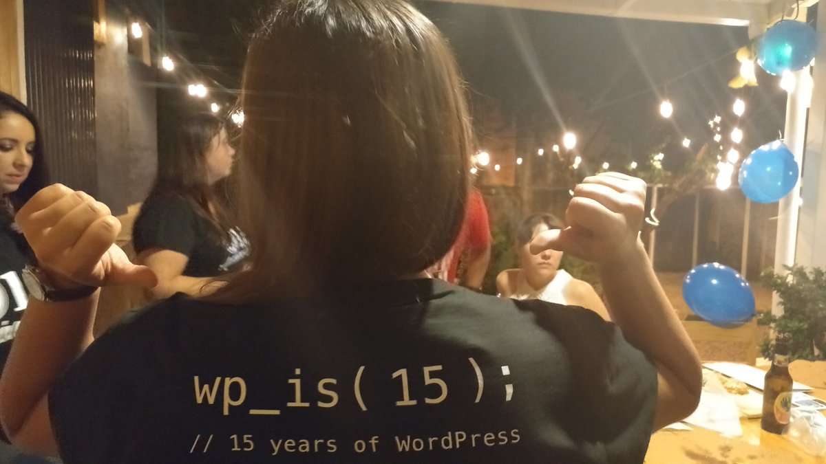 lidivanarroyo's tweet photo. #wp15 #wordpressCR WordPress aniversario. https://t.co/XYuKdkdfwm