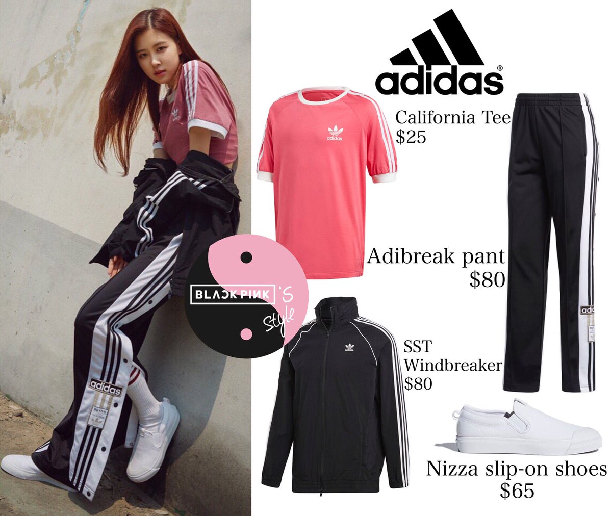 rose blackpink adidas shoes