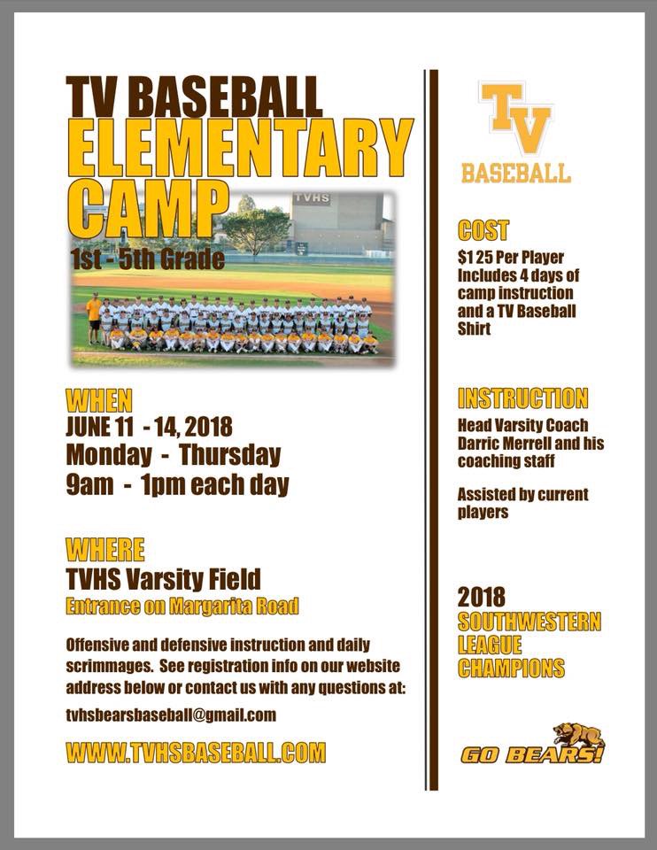 tmectarheels's tweet photo. TV Baseball’s Southwestern League Champions will be hosting youth camps this June!!  See their website for details! https://t.co/y0rbvgrCwj