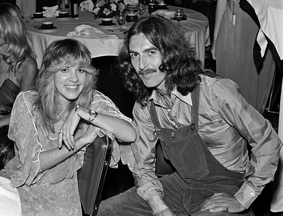 Happy birthday to Stevie Nicks, seen here with George Harrison, 1977. 