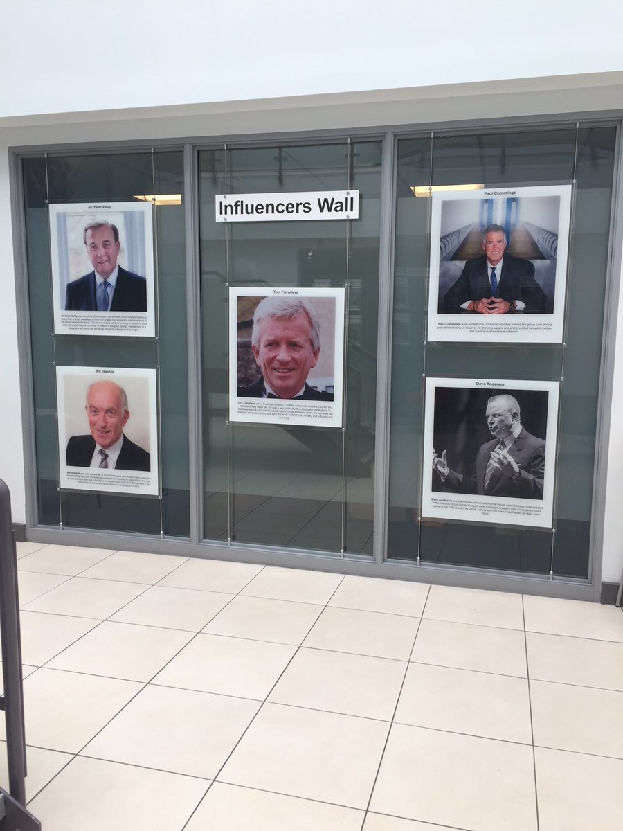 vertumotorsCEO's tweet photo. Our Influencers wall is now up at Vertu House to recognise the contribution made by these awesome leaders on our Group and its management @DaveAnderson100 @IAmPaulCummings Sir Peter Vardy Bill Teasdale and the late Tom Fairgrieve https://t.co/lRMQjgSeBn
