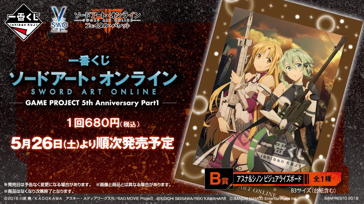 一番くじ ソードアート・オンライン GAME PROJECT 5th Anniversary