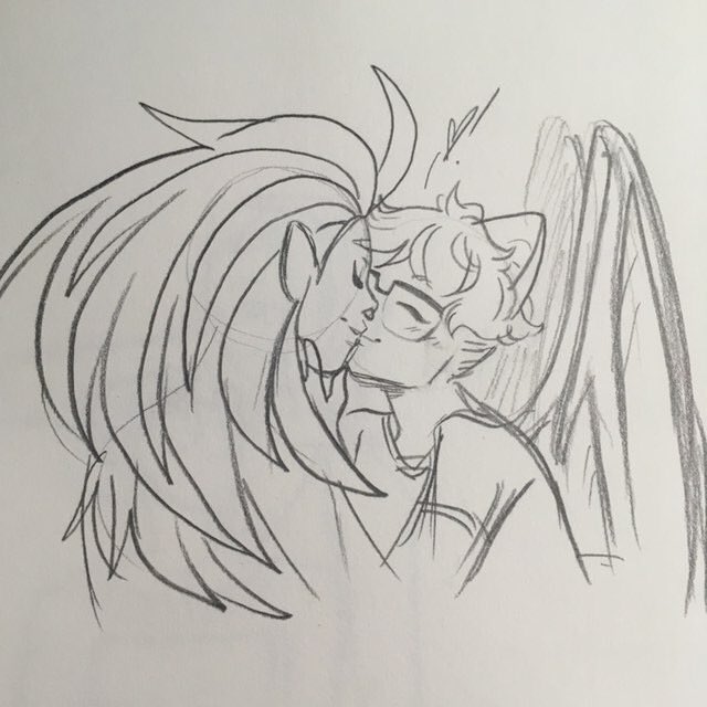 Cirrostatus's tweet photo. we were always friendly but with the BNHA OC craze of last summer we got really close really quickly and I'm so so grateful we did. We drew silly pictures and cute OC art for each other that I'll treasure forever https://t.co/J11HYSnoKz