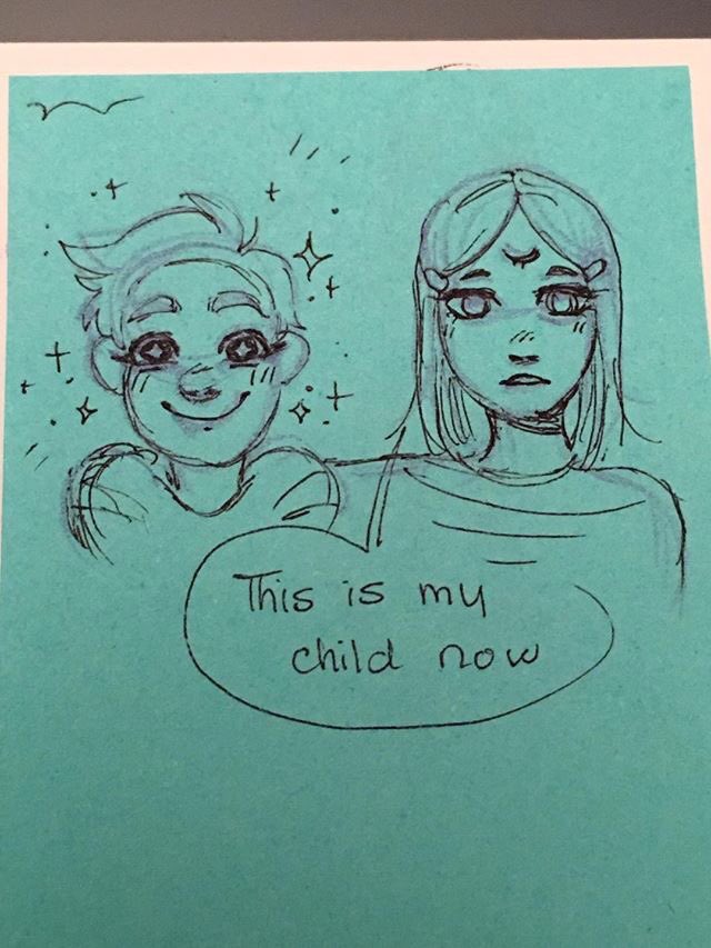 Cirrostatus's tweet photo. we were always friendly but with the BNHA OC craze of last summer we got really close really quickly and I'm so so grateful we did. We drew silly pictures and cute OC art for each other that I'll treasure forever https://t.co/J11HYSnoKz