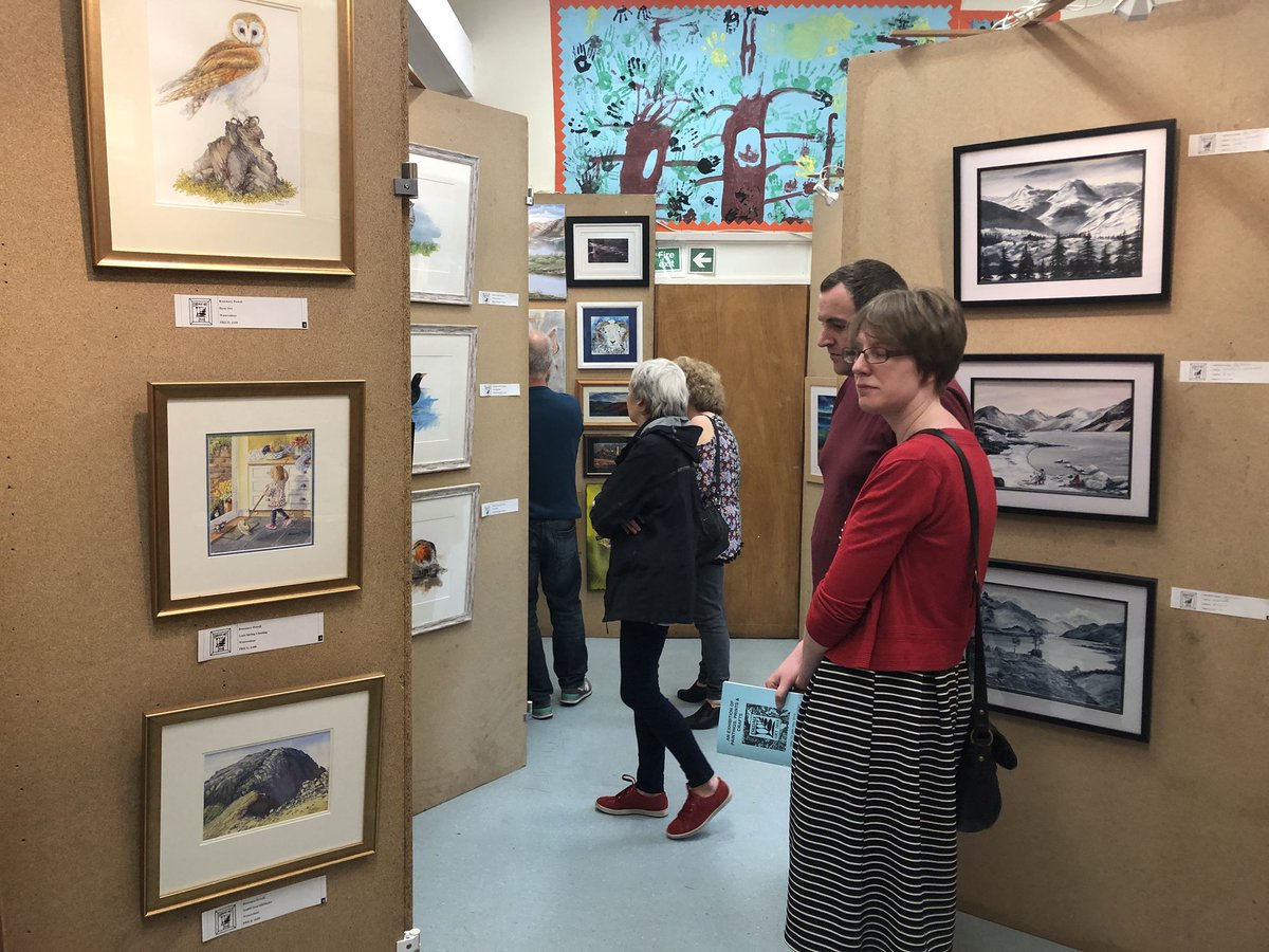 Well it’s show time &amp; what a beautiful day for it... Eskdale Artshow opens its doors at 10am and we have a stunning range of art work on sale. Open all over the Bank Holiday Weekend, please come and see us, enjoy the cream teas &amp; do please share our post with your friends 😊