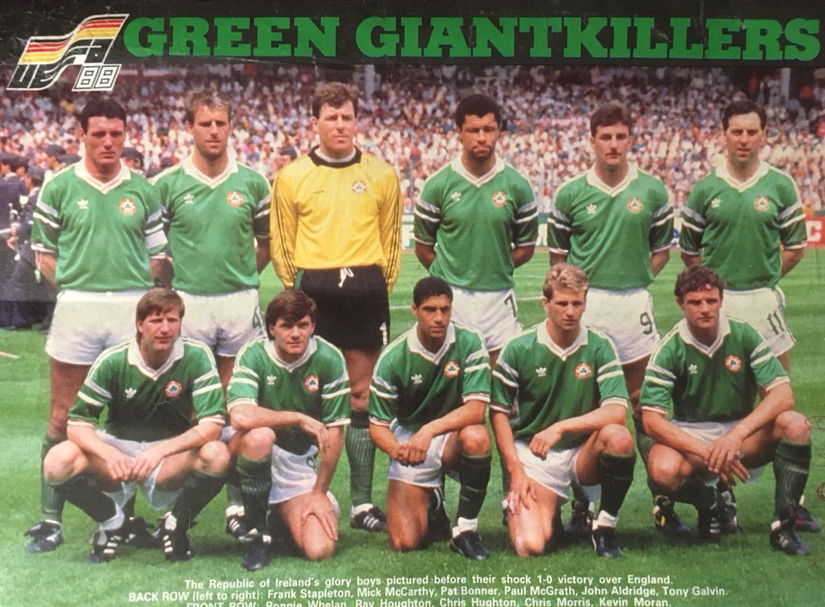 Thanks to <a href="/RayoftheRavers/">Ray Race</a> we have this poster in our lives. Classic <a href="/FAIreland/">FAIreland</a> after a win against the old enemy. Lovely shirts and badge - inspirational if you like. <a href="/irelandsocshirt/">IrelandSoccerShirts</a>