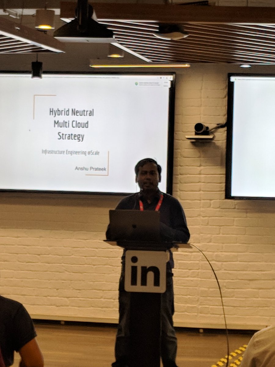 chipdelights's tweet photo. Anshu Prateek from @grab talking about Hybrid Neutral multicloud strategy #piemeetup #grab #Infrastructure #sre #pie at Infrastructure@Scale https://t.co/VAhTMZQF7W