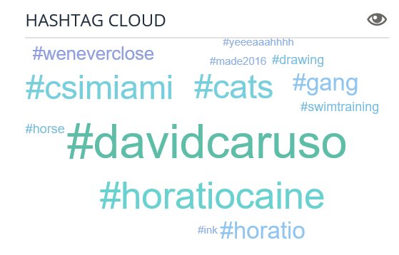 My #Twitter 'Hashtag Cloud' for today! #davidcaruso #csimiami #horatiocaine #horatio #weneverclose #yeeeaaahhh #made2016 #drawing #GANG #swimtraining #horse #ink