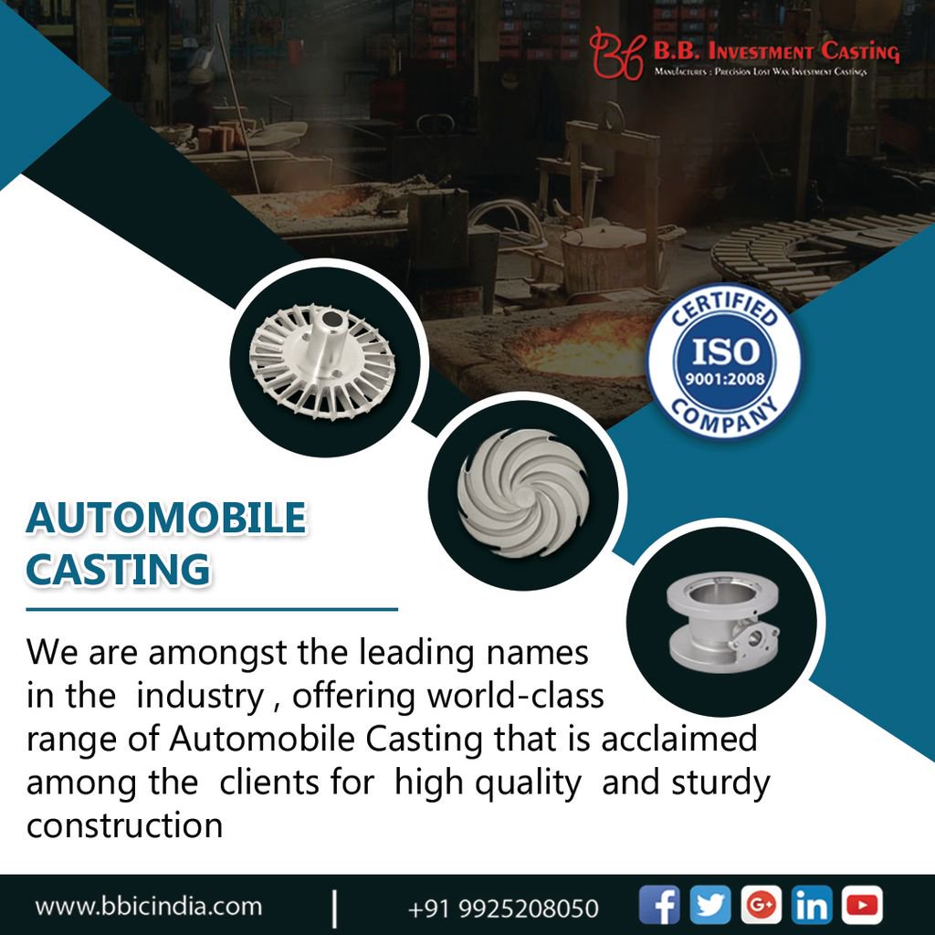 bbcastingindia's tweet photo. We are #amongst the leading names in the #industry, offering world-class range of #Automobile Casting that is #acclaimed among the #clients for high quality and #sturdy construction.
Visit : https://t.co/ueHDhuLpxu https://t.co/V6ZZfJVPOV