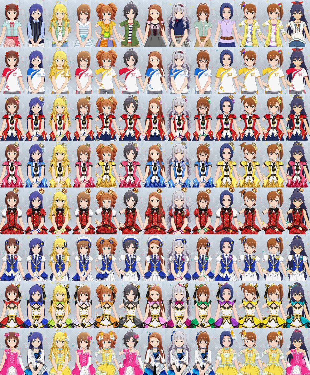 だまp メモ用 Pa Twitter 共通系衣装のまとめ 18 05 26時点