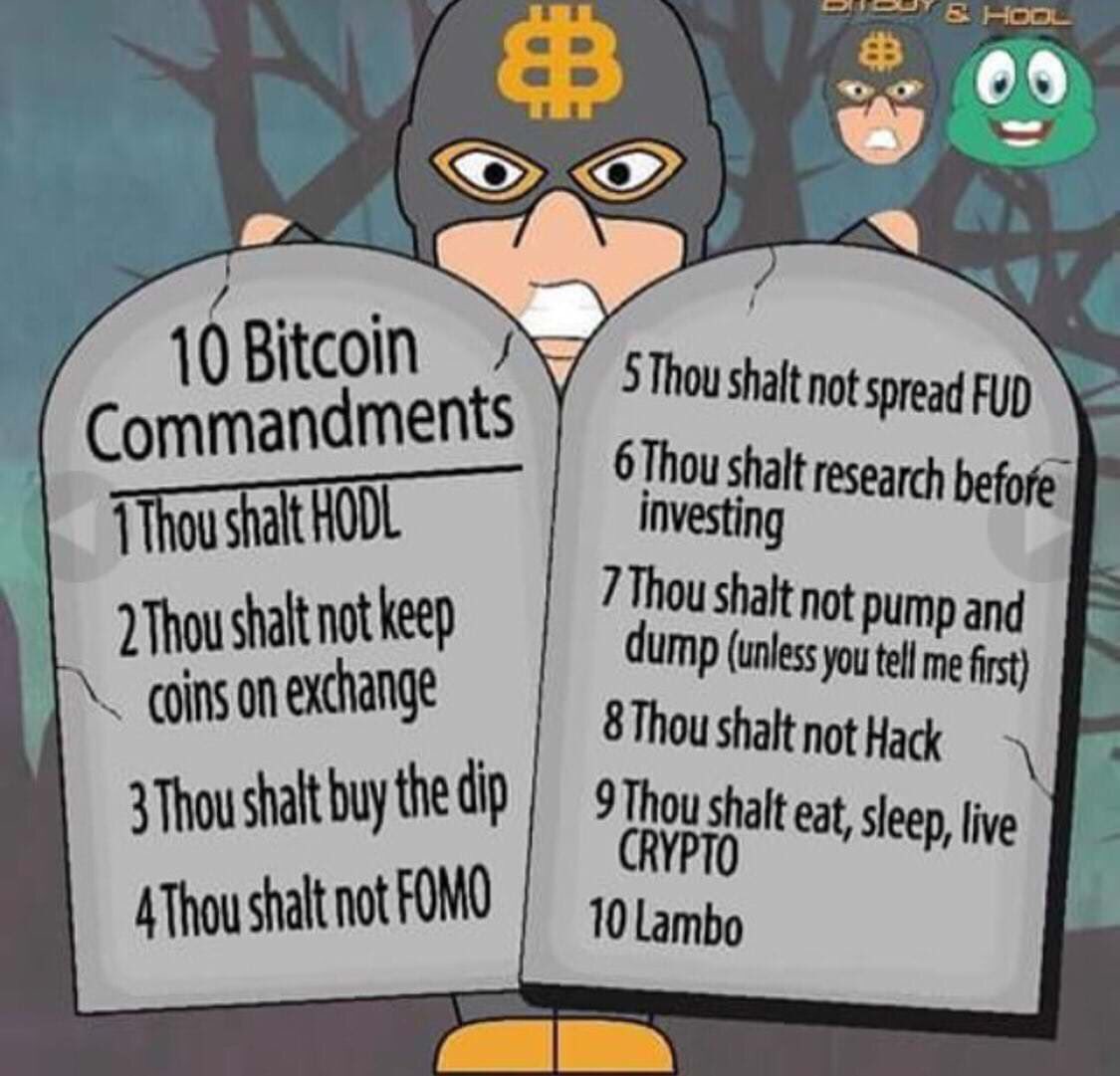 #bitcoin commandments LOL 😂