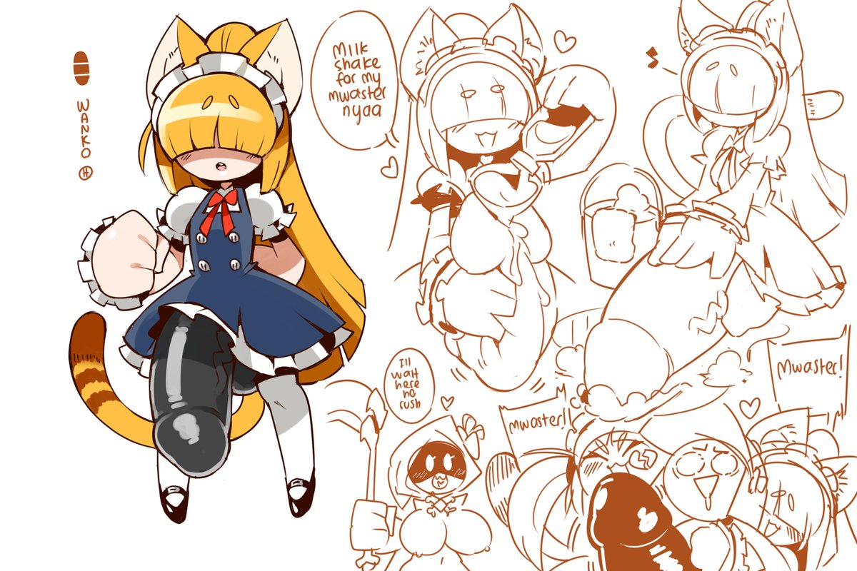 The Helmet Guy on X: Wanko (OC) the futa loli neko maid moves in! second  loli neko maid, uses her nanner for various tasks and services, rare neko,  makes delicious coffees and