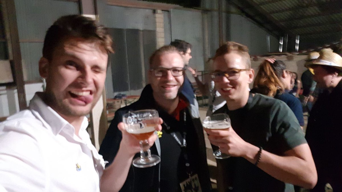 Enkele Lierse Schaepkes tekenen present, tijdens Les Assises 2018, dit weekend