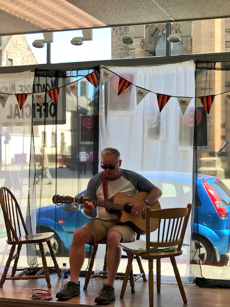 <a href="/MoFestofficial/">Montrose Music Fest</a> stalwart Bob Paton on now in the Cancer research shop.