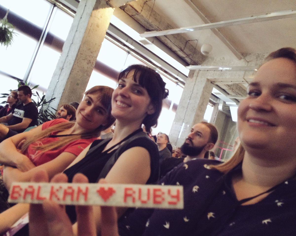 Hello from #balkanruby ❤️ Also it’s my birthday today and these ladies are making it extra amazing for me 😌