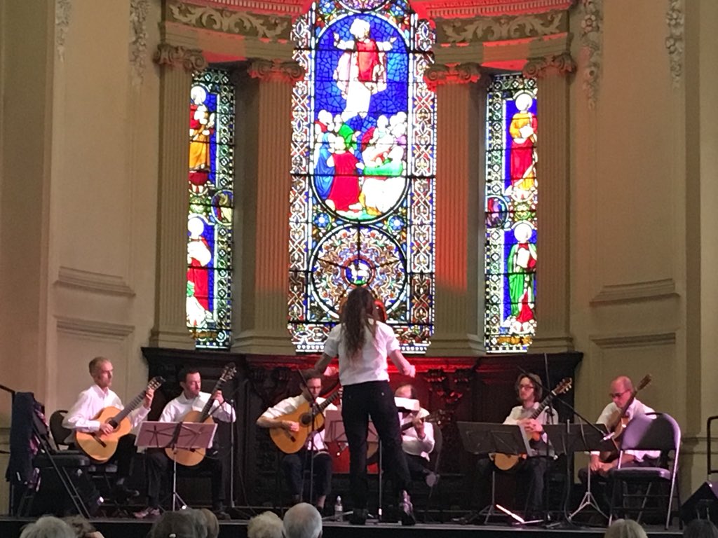 The #WestYorkshireClassicalGuitarSociety playing some lovely music for us this lunchtime :)

#classical #music #guitar #ensemble #flamencofestival #flamenco #leeds