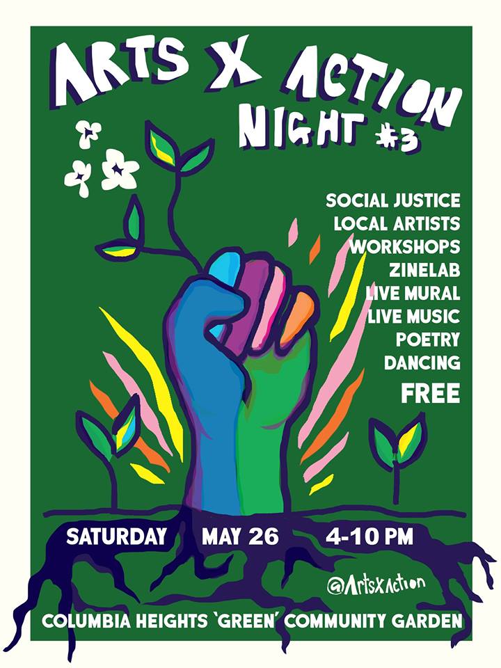 TODAY/Free/Columbia Heights- DC #Grassroots #dcactivists #dcartists. Join Arts X Action this fine Saturday.  See you there, beautiful people!  #DClocal bit.ly/2J5F4WR