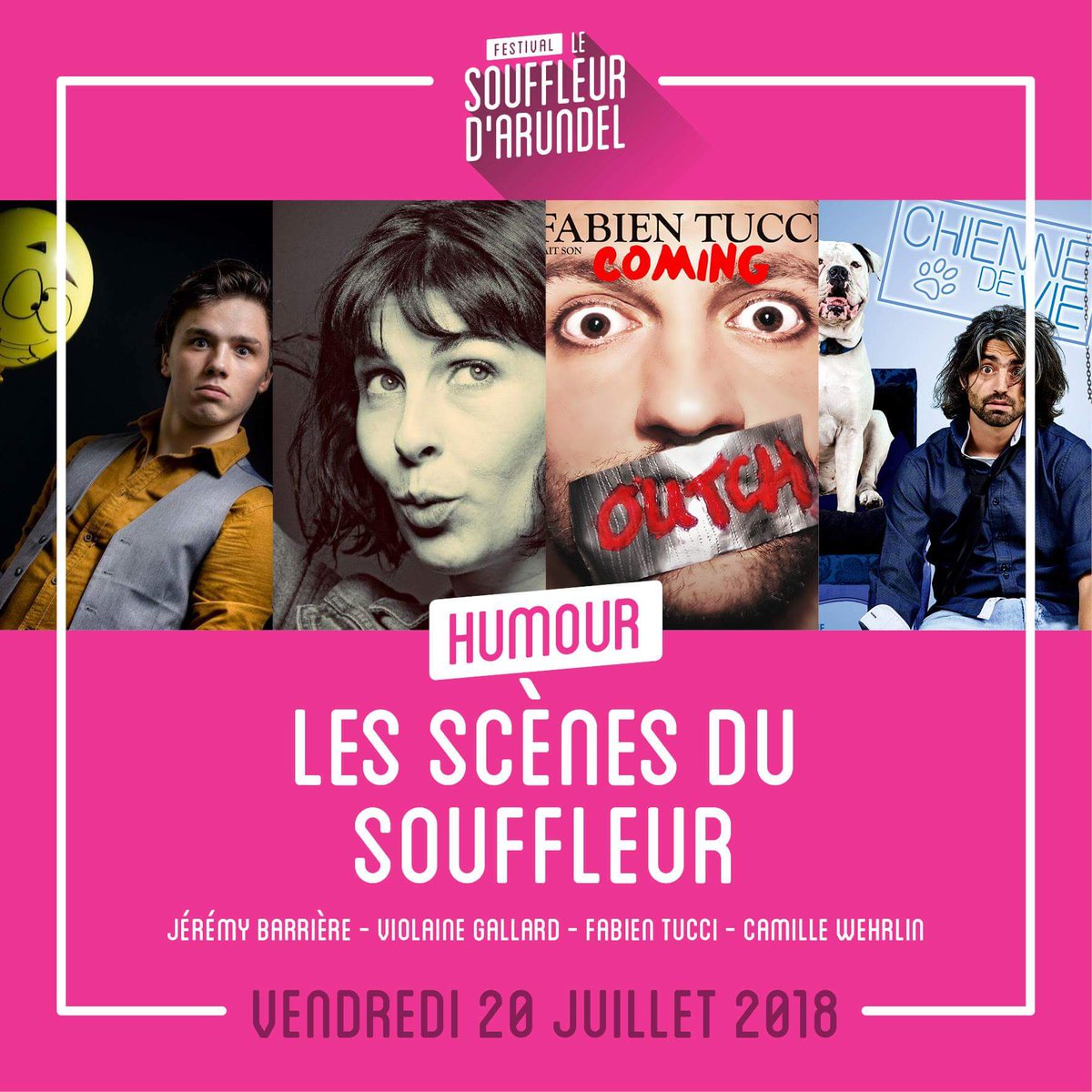 lesouffleur's tweet photo. #PROG2018 Retour du concours d'humour 1ère soirée le 20 Juillet Tour d'Arundel 21h #lessables #vendee https://t.co/gnRjSB2gfa