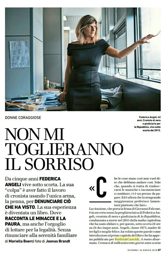 BaldiniCastoldi's tweet photo. Oggi, su #IoDonna del @Corriere, @FedeAngeli si racconta. E sì, il sorriso rimane. E anche tanta forza. 

#Amanodisarmata 

#Buongiorno 
#buonsabato 
#libri https://t.co/IYz68OMTUE