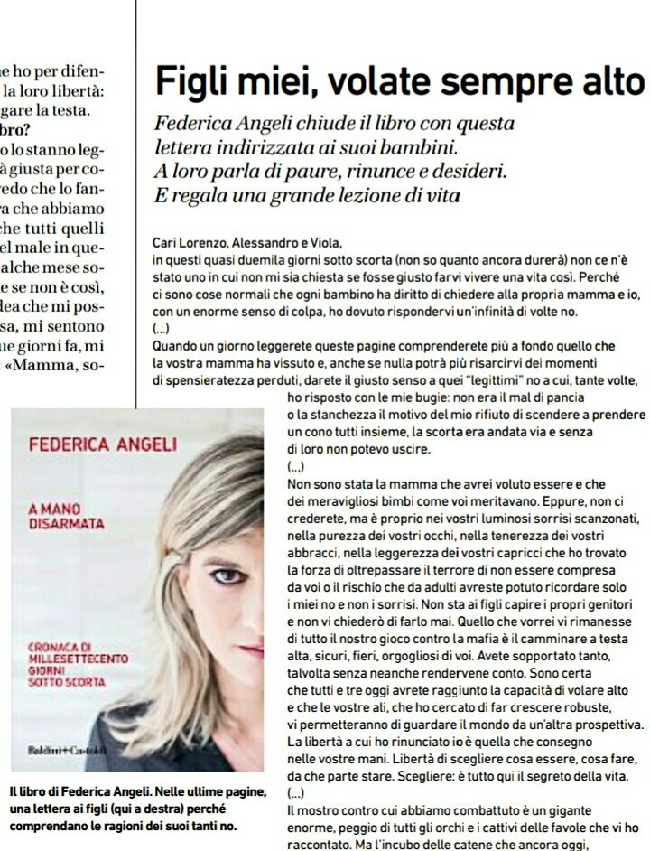 Oggi, su #IoDonna del <a href="/Corriere/">Corriere della Sera</a>, <a href="/FedeAngeli/">Federica Angeli</a> si racconta. E sì, il sorriso rimane. E anche tanta forza. 

#Amanodisarmata 

#Buongiorno 
#buonsabato 
#libri