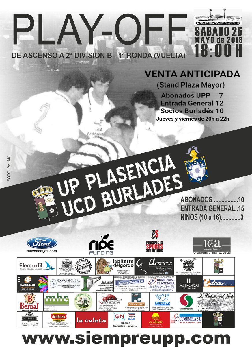 UPPlasencia_'s tweet photo. Buenos y ⚪🖤 días!!! Hoy no es un sábado cualquiera, hoy es día de fútbol, hoy es... #DiaDeUPP!!
A las 18h, en el Estadio Municipal, partido de vuelta de la 1ra eliminatoria del play-off de ascenso a #2daB
@UPPlasencia_ - @ucdburlades
#VamosEquipo
#VamosAficion
#SomosPlasencia https://t.co/rY6WayCNCb