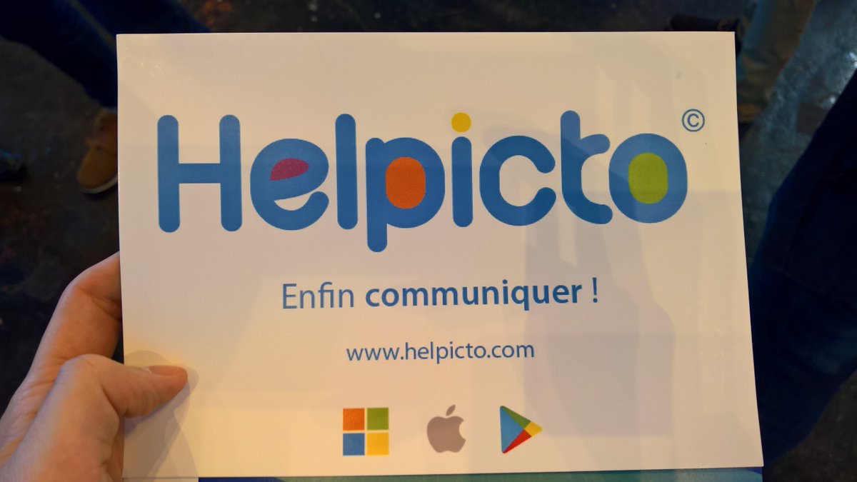 AlexOutrequin's tweet photo. #Helpicto, une belle initiative pour faciliter la communication avec des enfants autistes et souvenu par @Microsoft #AI #vivatech #HofReporters https://t.co/Iia8tooeEO