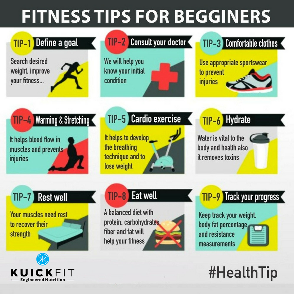 Kuickfit's tweet image. Fitness Tips for Beginners…
 Starting your fitness journey with a little bit of education can go a long way toward your future success. Here are some tips that every beginner needs to read!
#fitness #tipsforbeginners #healthylifestyle #fitnessbody #fitnesstips #healthtips