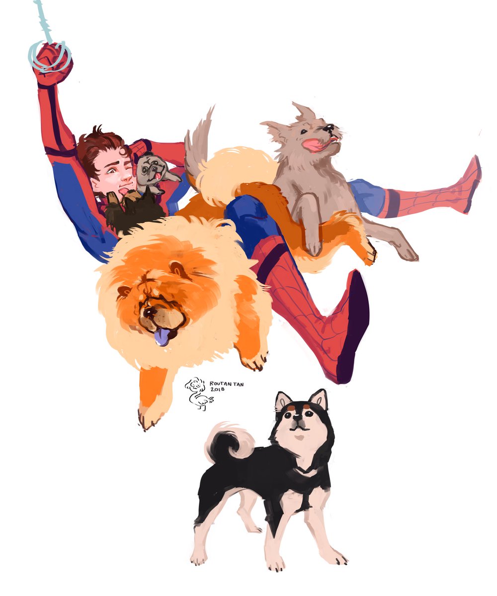 rou_tan_tan's tweet photo. #spiderman more like doggo man 🤘🐶 https://t.co/jbIbUEPIvu