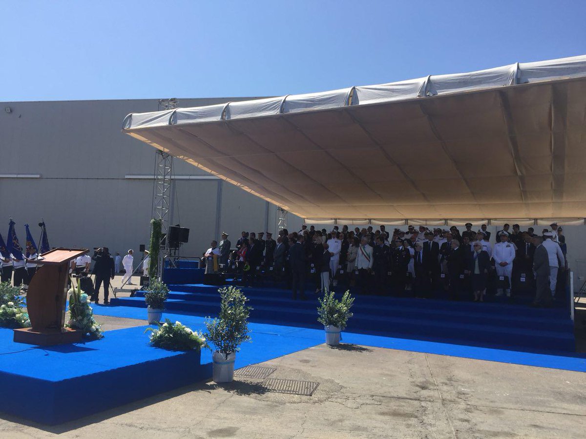 #Oggi presso i cantieri #Intermarine di #Messina il varo di nave Angelo Cabrini, #Unpav  (Unità Navale Polifunzionale ad Altissima
Velocità) destinata alla #MarinaMilitare.
#ProfessionistidelMare