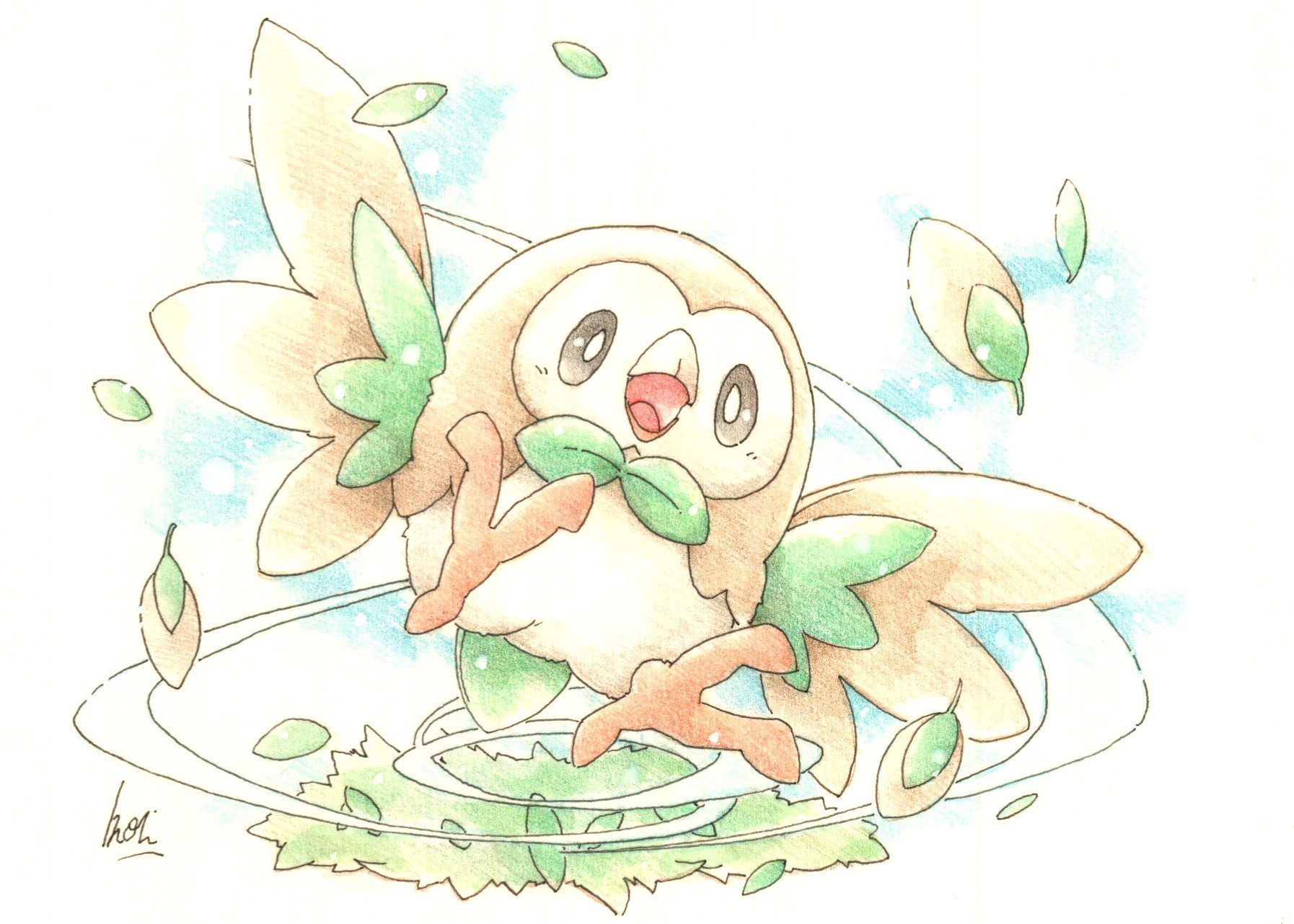 Twitter 上的 Inori 今日のポケモン図鑑 ｎｏ ６９５ モクローの このは T Co 5f0ji5fns0 Twitter