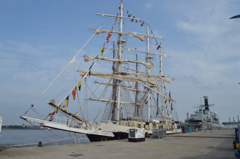 The sun is finally shining at the #TSR2018 festival in #Liverpool ☀️
Keep an eye on BBC Breakfast on Monday morning to see if you can spot #LordNelson 😉 #TallShips