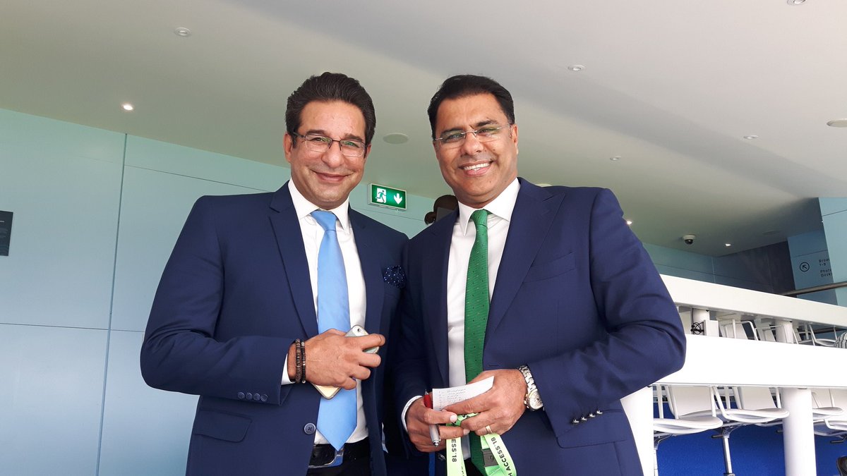 SajSadiqCricket's tweet photo. The legends Wasim Akram &amp; Waqar Younis:
1705 international wickets
Lots of sleepless nights for batsmen
Plenty of broken toes
A few cracked ribs
#Cricket https://t.co/eqTJhVDa90