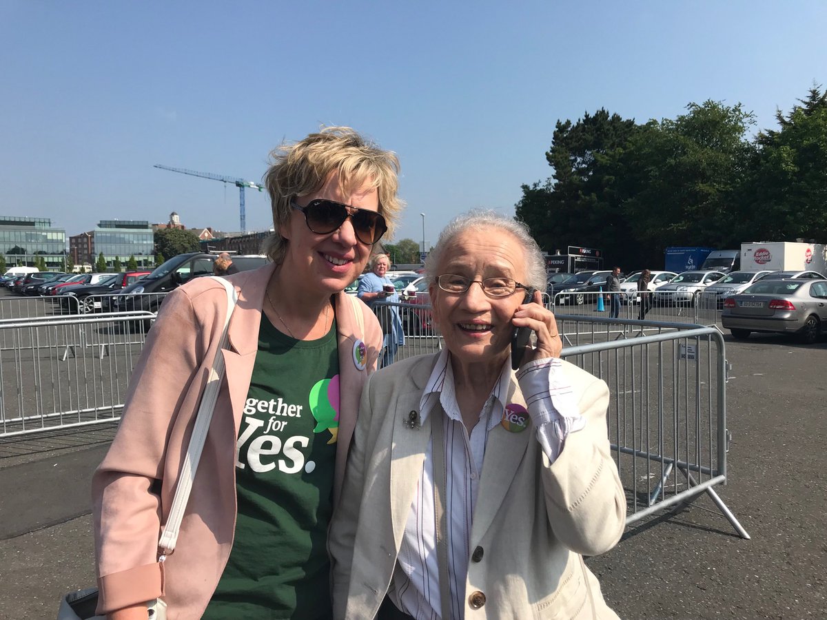 diarmaidm's tweet photo. At the count centre in the RDS with @ivanabacik and the judge...  #repealthe8th #Together4Yes https://t.co/Q4lKBN4IrV