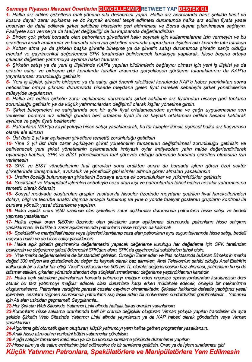 eeozkurt's tweet photo. KÜÇÜK YATIRIMCIYI KORUMAK İÇİN BAŞLATILMIŞ RETWEETE YARDIM EDELİM 

@spkgovtr @BlentSmer @cruelboyy @AlgoritmArif @cibelKARA @Piri_KAPTAN @Halil_BUHUR @ademayan66 @ZeybekciNihat @TGDTGD_Taner @MehmetYazir5 @memetsimsek @KptKUTERO @hisseci41 @rehberrenas @MYABAKAN @kahraman_harun https://t.co/TaZ3tY8WNX