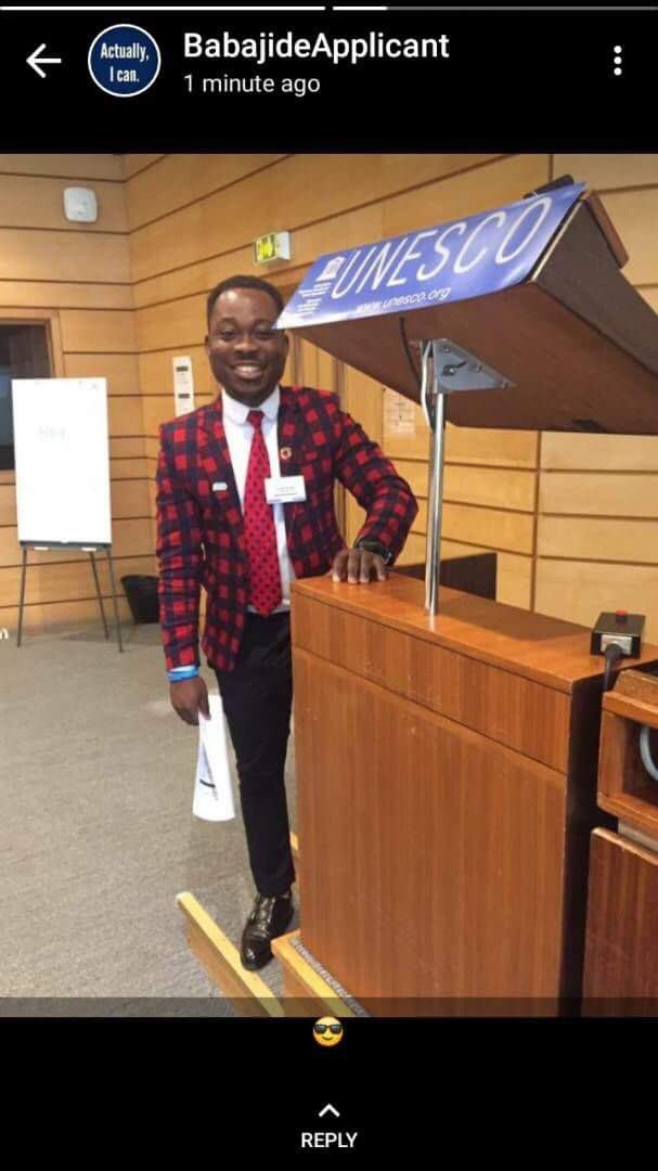 Areai4Africa's tweet photo. 2. He was invited by the @UNESCO Section for #ESD and Division for Peace and development to share expertise, having participated in the UNESCO-WWF ESD Youth Workshop in Nairobi in 2017 #GAPESD #YouthofUNESCO #ESDLeaders #ESDMatters https://t.co/2v20ADTslg