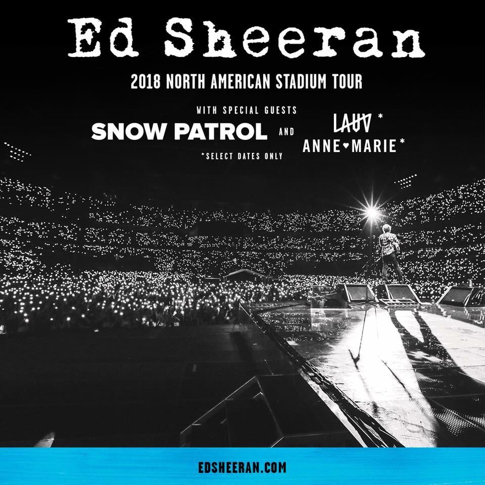Sheeran_FR's tweet photo. Ed a annoncé les premières parties de sa tournée Nord américaine: Anne Marie (@AnneMarie), Snow Patrol (@snowpatrol) et LAUV (@lauvsongs) https://t.co/5kwePGsVVZ