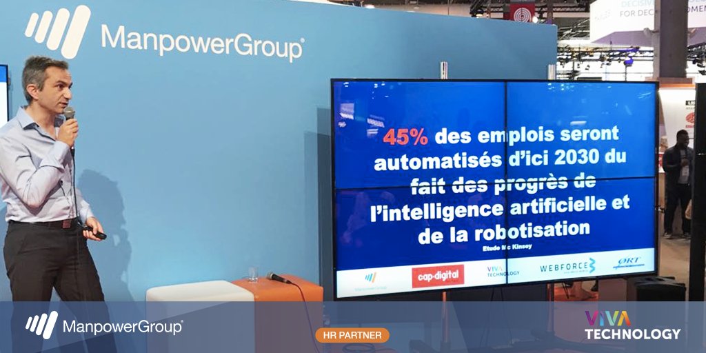 ManpowerGroupFR's tweet photo. #EdFabMeetUp Les jeunes d'aujourd'hui ne peuvent pas se projeter dans les #métiers de demain, car ils ne les connaissent pas ! Notre responsabilité, c'est de les aider, explique @benjamingans sur le Lab' #FutureOfWork #VivaTech https://t.co/nm83QYtegn