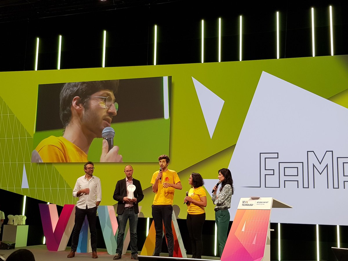 EnactusFrance's tweet photo. [#VivaTech] Le grand gagnant de #famaechallenge catégorie « Etudiant » est 🥁 @CampusMarketFR : startup qui permet aux étudiants de déménager facilement avec empreinte écologique faible en collectant le mobilier des étudiants partants !
#innovation #startup #SocEnt #WeAllWin https://t.co/VgxMMSePxY