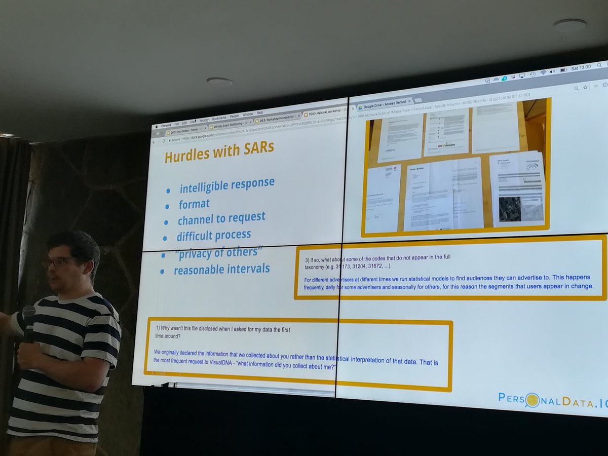 mydataorg's tweet photo. Known hurdles of Subject Access Requests, @podehaye explains. #IWantMyData #GDPR #mydata https://t.co/ZIBatyviB8