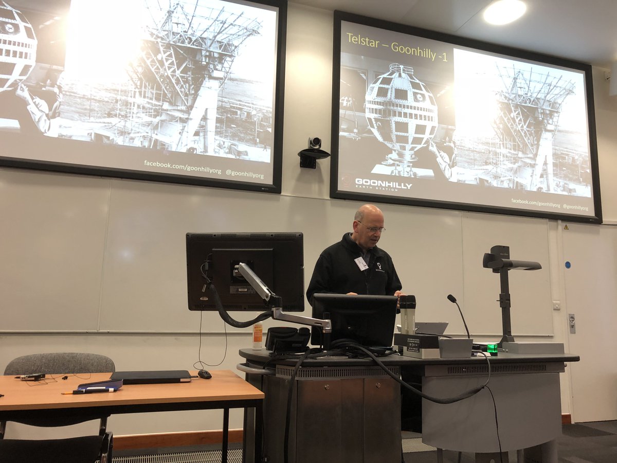 smorrell's tweet photo. And #SpaceExeCon2018 is go! We are joined first by Ian Jones from @goonhillyorg for our first talk of the day. https://t.co/yTBcPVFlAX