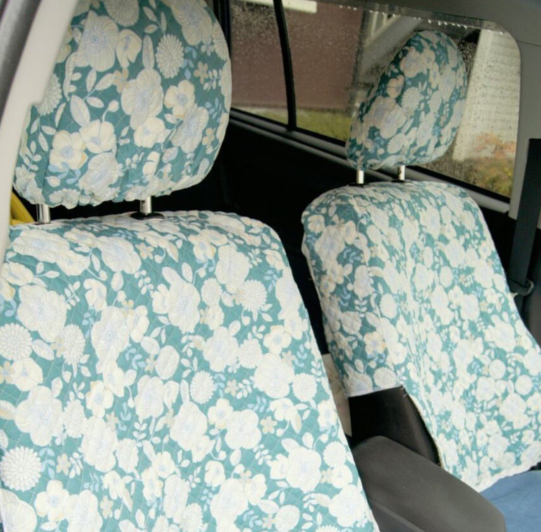 オキエイコ お好きな布で 車のシートカバーを作る方法 簡易版 需要があれば詳細書きます ハンドメイド シートカバー 車
