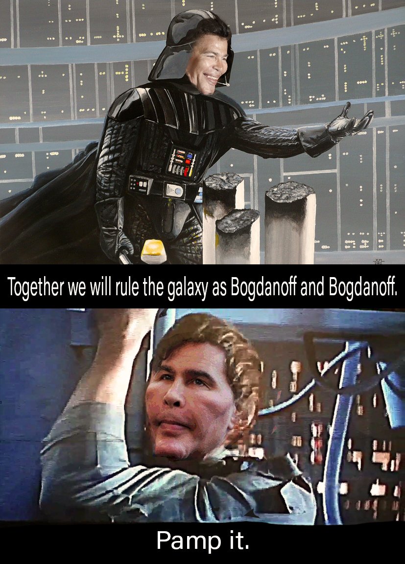 For all my bogdanoffs here. Pamp it. @CryptoMessiah @nondualrandy  @officialmcafee @MoonOverlord @bitcoinbella_ @Coin_Shark @anambroid  @TheWizOfStocks @coinsiglieri @ZeusZissou @crypToBanger @barneytheboi  @BullyEsq @EthereumAddict @My_Crypto_Ninja ...