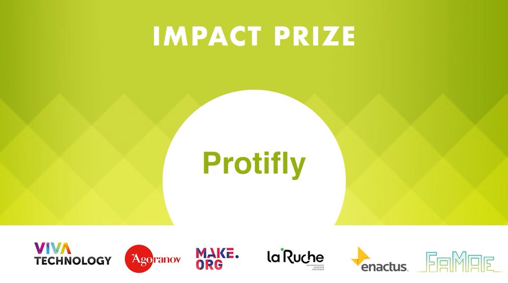FamaeChallenge's tweet photo. Avant dernier prix avant l’annonce du Grand Prix !! C’est #protifly qui le remporte avec leur projet d’aliment pour animaux en circuit court et à partir de #biodechet . Bravo 👏
#vivatech #vivatech2018 #famaechallenge #dechet #econoliecirculaire https://t.co/0Re5XfleYS