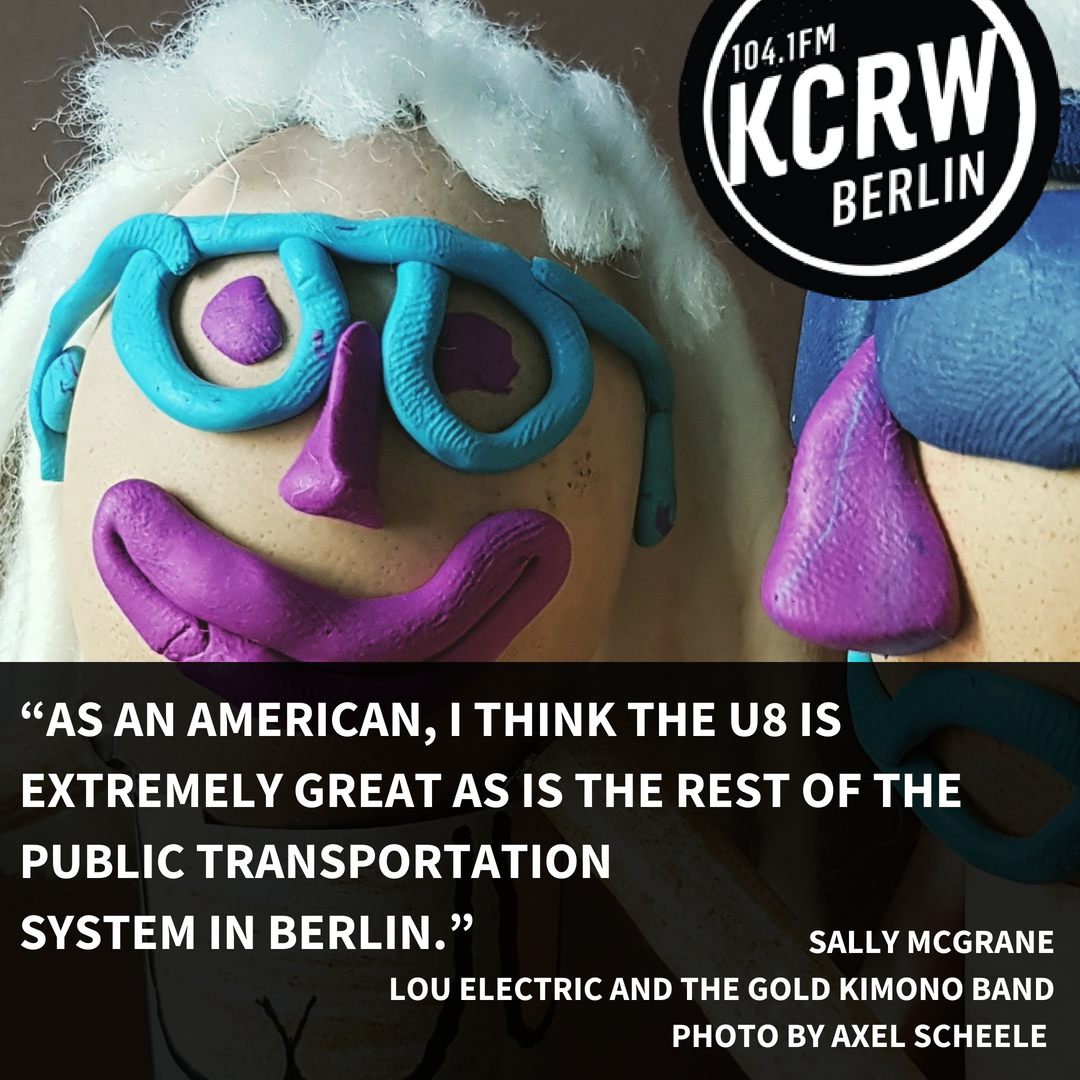 CGBerlinPodcast's tweet photo. #KCRWBerlinAmplified: How inspired are you by your daily commute? We met up with journalist @sally_mcgrane and musician Axel Scheele to talk about their band @Lou_Electric &amp; how their love for #Berlin public transportation inspired their single "#U8 U8." https://t.co/y88Atf7Kio https://t.co/E7Ud0WrnNc