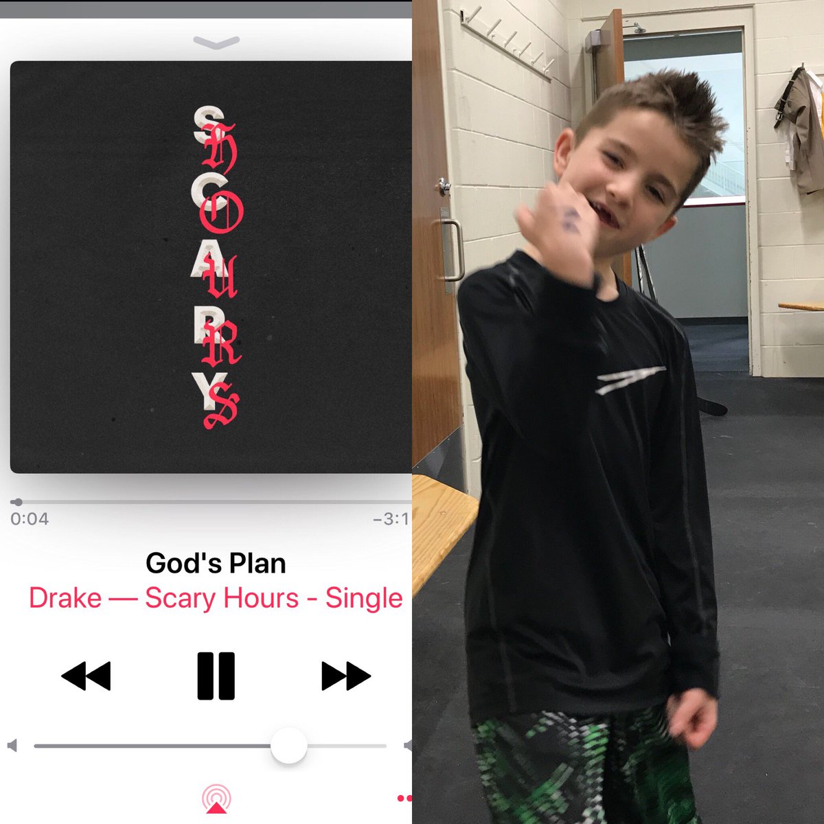 DaveORourke21's tweet photo. When your the “C” you pick the tournament song and Kade said this is his and @Gavinbay7 warm-up song.  Day 2 of Boston Brick Series. #Letsgoboys https://t.co/v5JcpLSuii